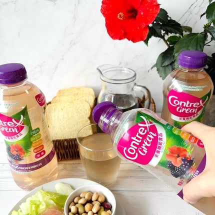 Contrex Green ブラックベリー&カシス ハイビスカスフレーバー/コントレックス/ドリンクを使ったクチコミ(3枚目)