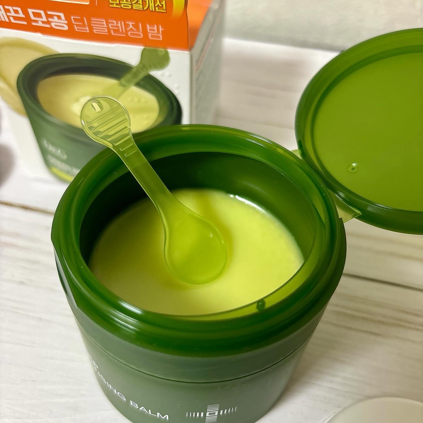 グリーンディープポアクレンジングバーム/Dr.G/クレンジングバームを使ったクチコミ（2枚目）