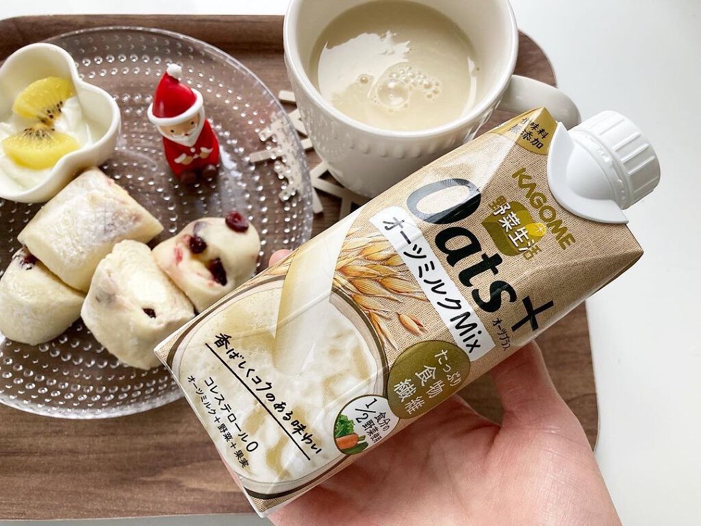 野菜生活Oats+オーツミルクMix/カゴメ/オーツ・アーモンドミルクを使ったクチコミ(1枚目)