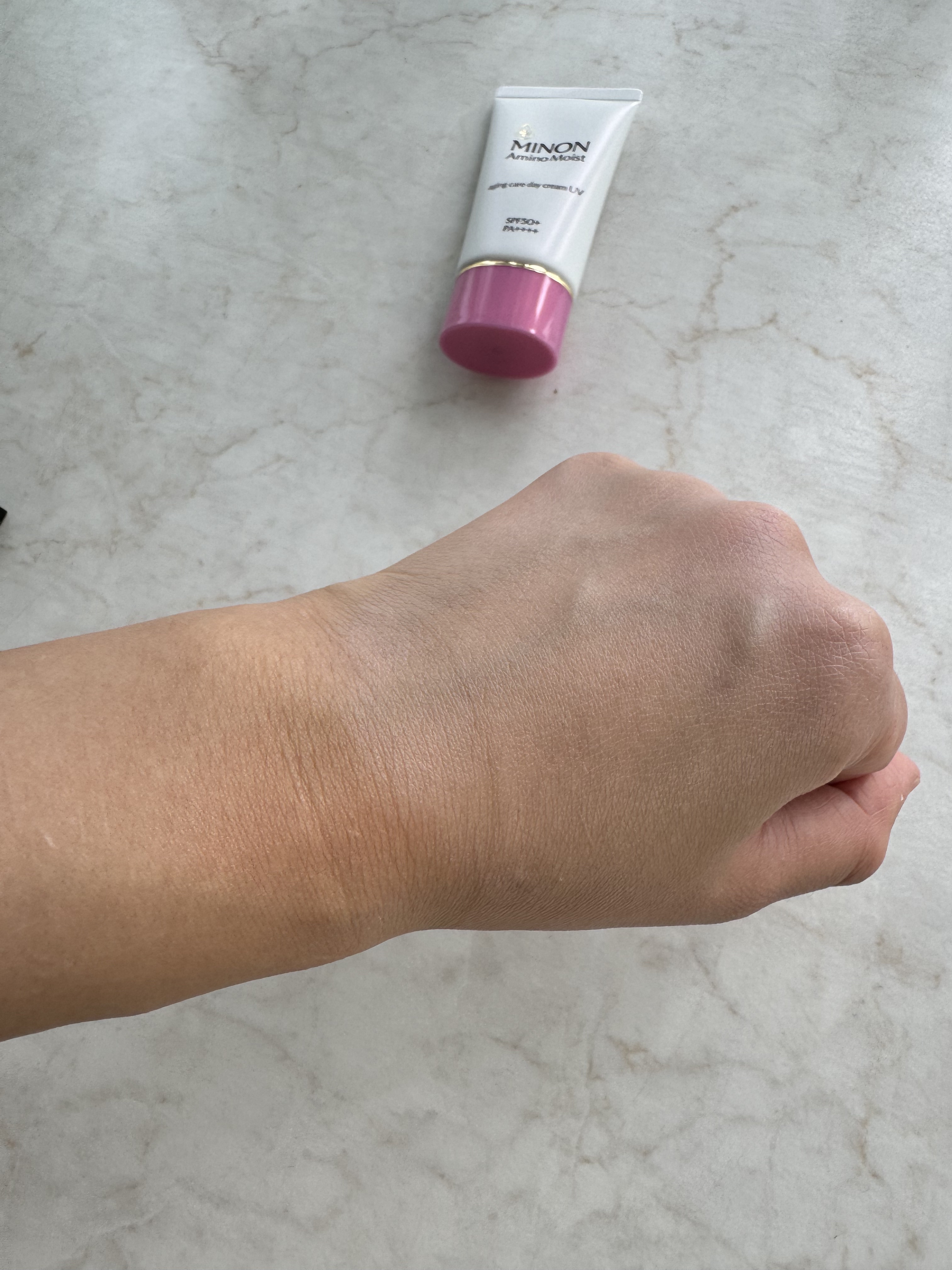 ミノン アミノモイスト エイジングケア デイクリームUV/ミノン/日焼け止めクリームを使ったクチコミ（3枚目）