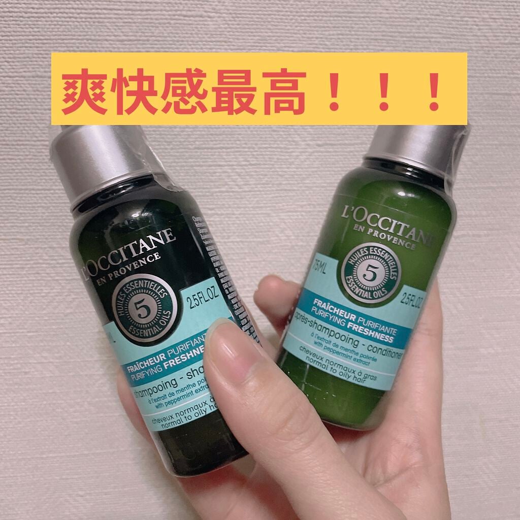 ファイブハーブス ピュアフレッシュネス シャンプー/コンディショナー/L'OCCITANE/市販シャンプーを使ったクチコミ(1枚目)