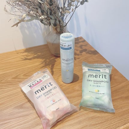メリット ドライシャンプーシート すっきり爽快タイプ/メリット/ドライシャンプーを使ったクチコミ(1枚目)