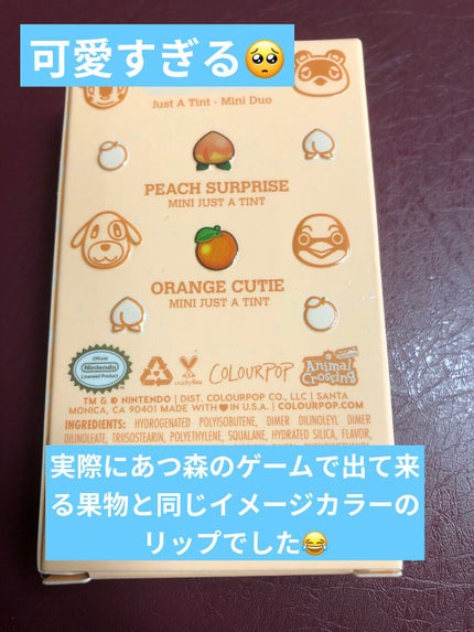 Just A Tint-Mini Duo/ColourPop/口紅を使ったクチコミ(2枚目)