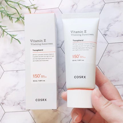 ビタミンEバイタライジングUVクリーム SFP50+/COSRX/日焼け止めクリームを使ったクチコミ(2枚目)