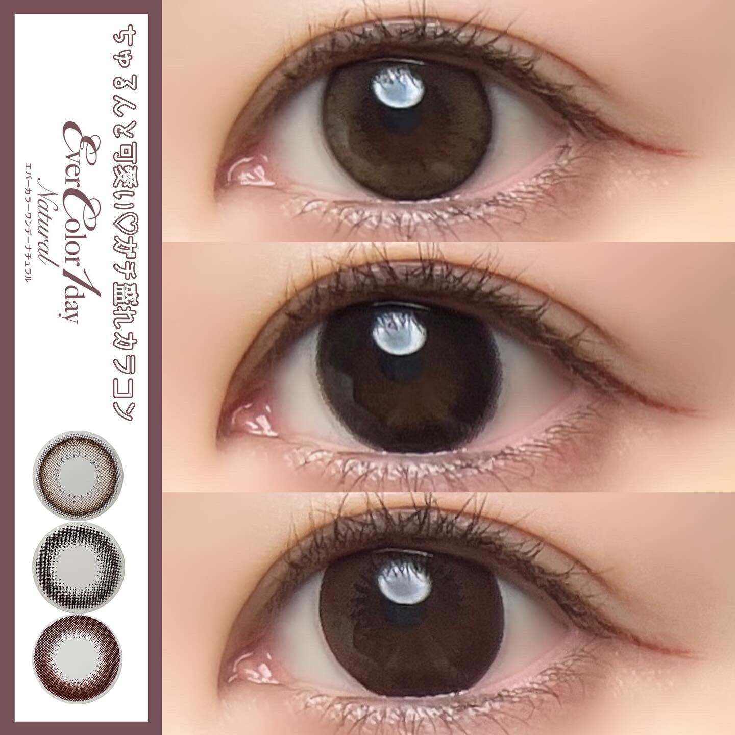 エバーカラーワンデー ナチュラル ナチュラルブラック/エバーカラー/ワンデー（１DAY）カラコンを使ったクチコミ（1枚目）