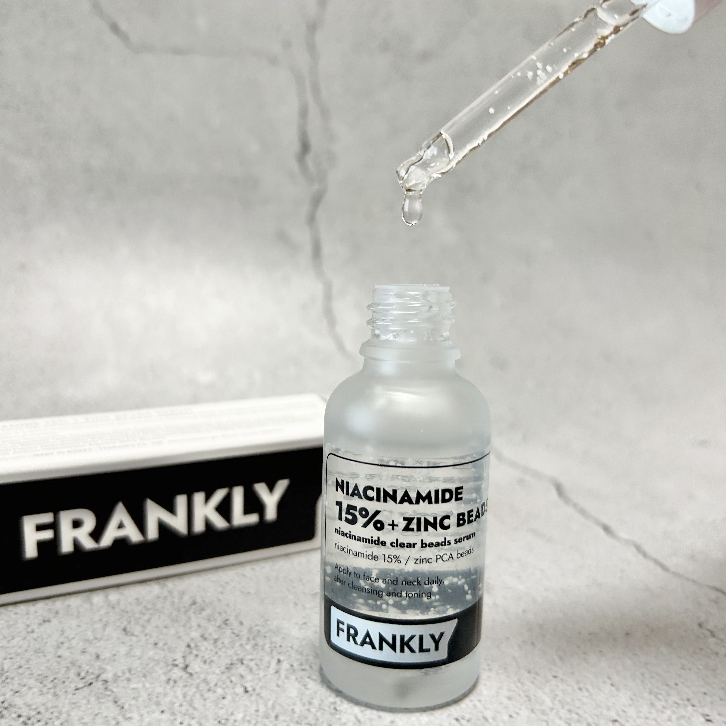 ナイアシンジンクビーズセラム/Frankly/美容液を使ったクチコミ（2枚目）