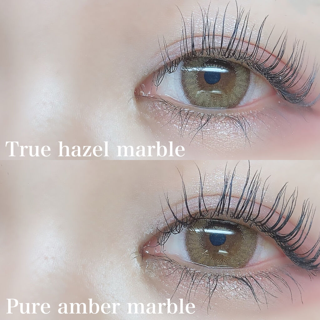 ロート ワンデー エマーブル ピュアアンバーマーブル/エマーブル/ワンデー（１DAY）カラコンを使ったクチコミ（3枚目）