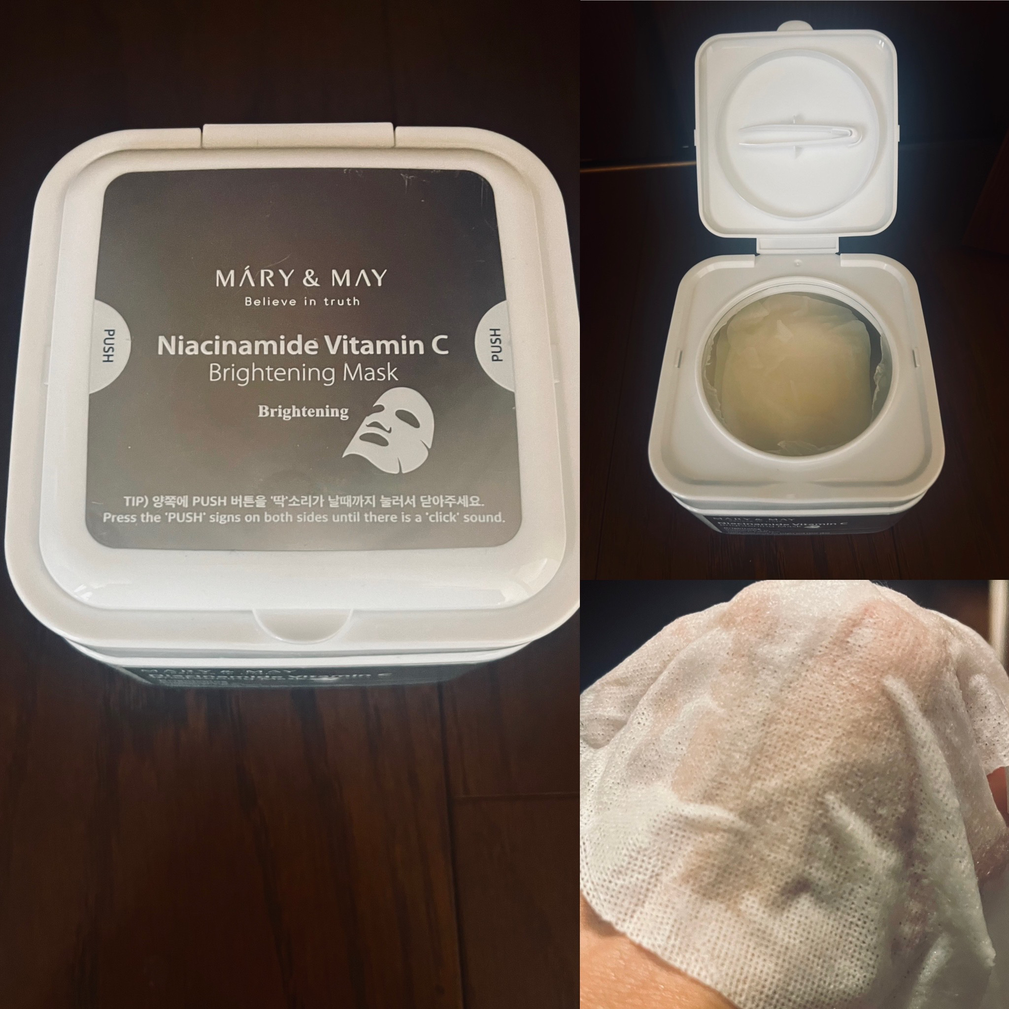 ナイアシンアミドビタミンC ブライトニングマスク/MARY&MAY/シートマスク・パックを使ったクチコミ（1枚目）
