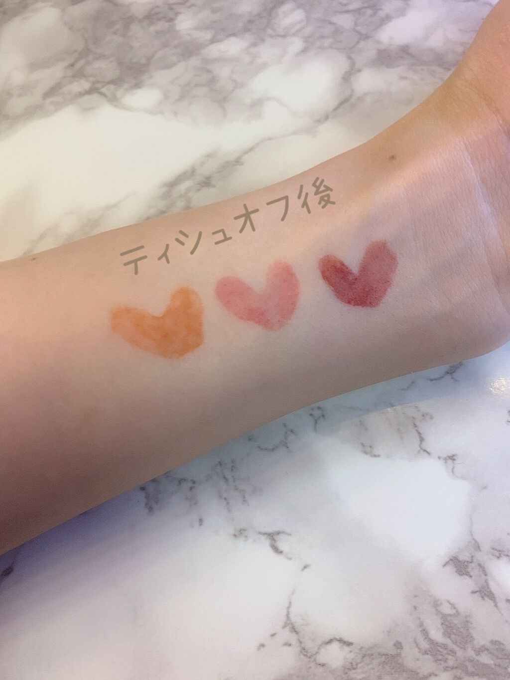 ジューシーラスティングティント/rom&nd/リップティントを使ったクチコミ（3枚目）