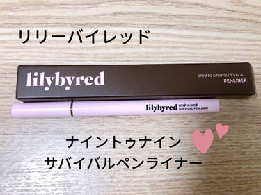 ナイントゥナインサバイバルペンライナー/lilybyred/リキッドアイライナーを使ったクチコミ（1枚目）