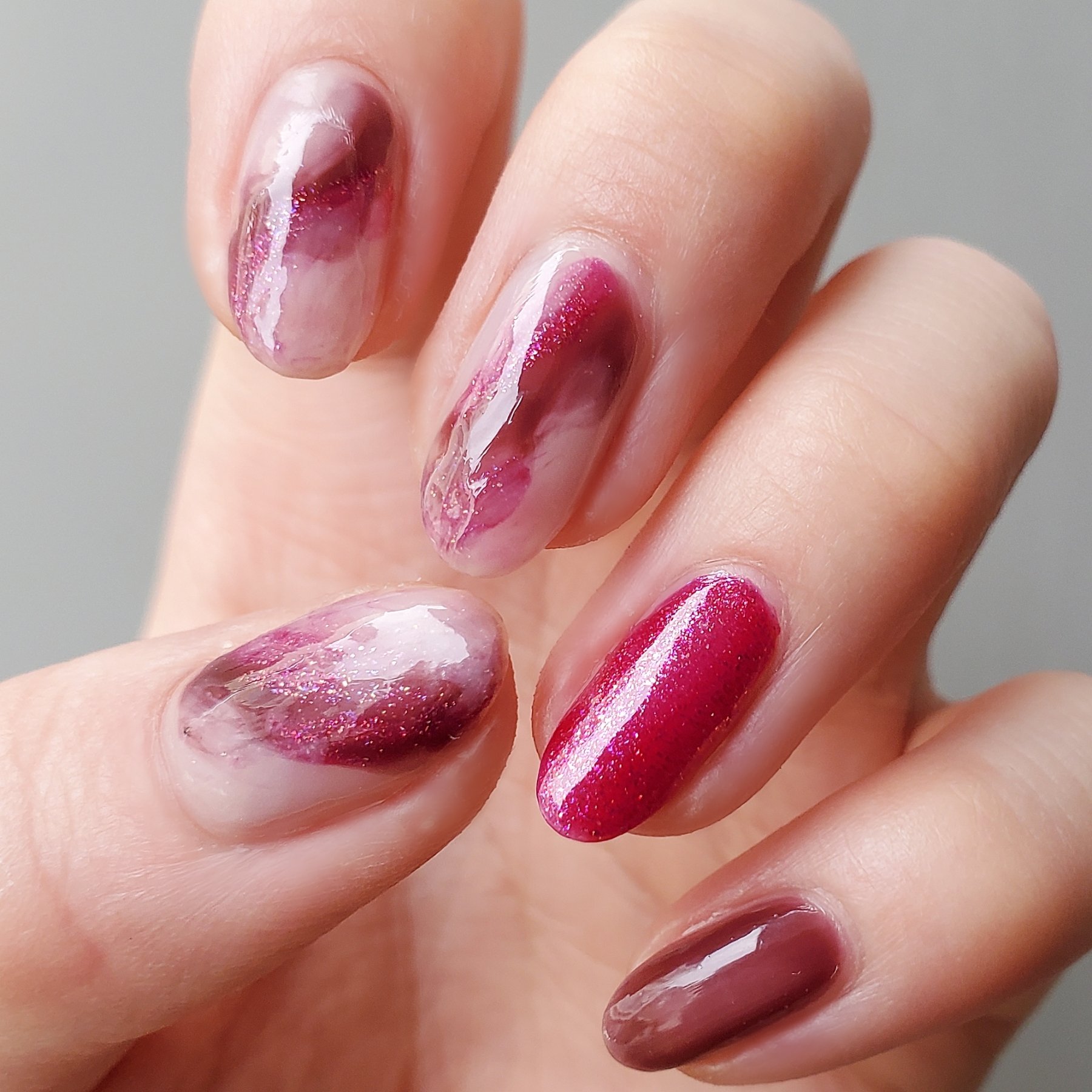 TONE DROP ネイルポリッシュ 020 Vintage Ruby/D-UP/マニキュアを使ったクチコミ（3枚目）