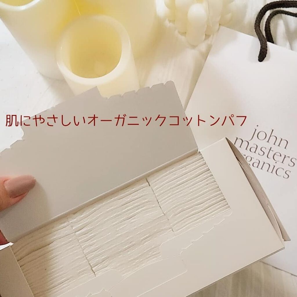コットンパフ/john masters organics/コットンを使ったクチコミ（2枚目）