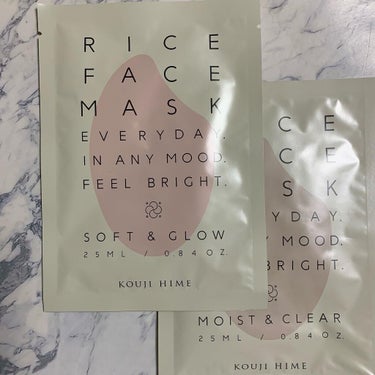 RICE FACE MASKライスバリアフェイスマスク MOISTCLEAR/KOUJIHIME/シートマスク・パックを使ったクチコミ（1枚目）