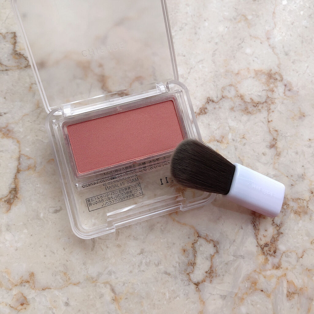 パウダー チーク 612 ベージュ系/ちふれ/パウダーチークを使ったクチコミ（3枚目）