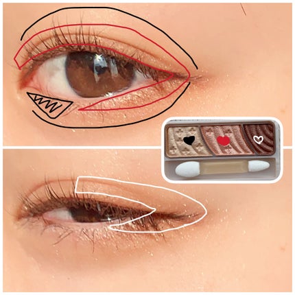 トーンアップアイシャドウ/CEZANNE/アイシャドウパレットを使ったクチコミ(2枚目)