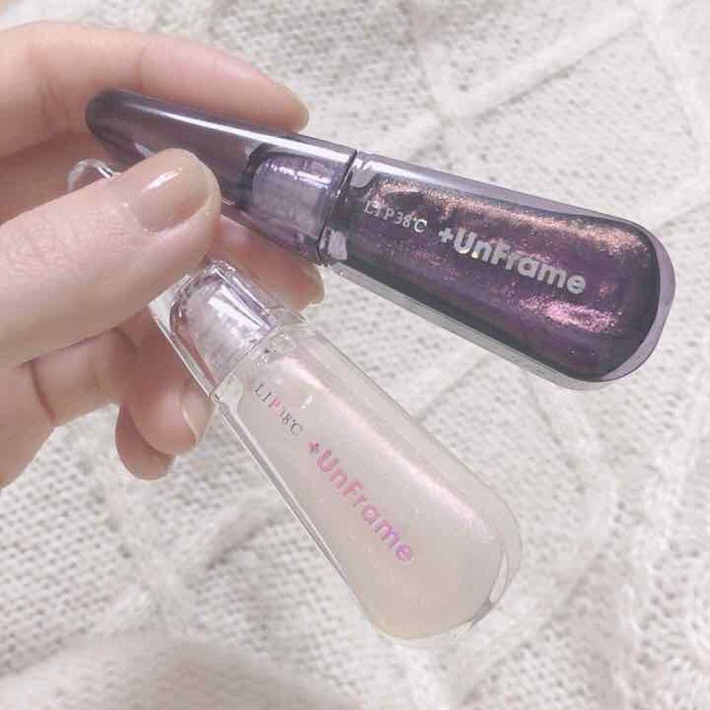 LIP38℃ +UnFrame<ホログラフィック>/UZU BY FLOWFUSHI/リップグロスを使ったクチコミ(1枚目)