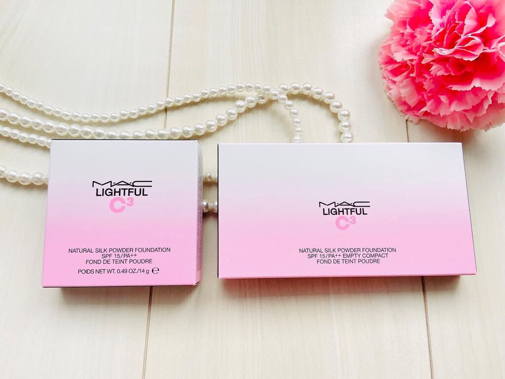 ライトフル C3 ナチュラル シルク パウダーファンデーション/M・A・C/パウダーファンデーションを使ったクチコミ(3枚目)