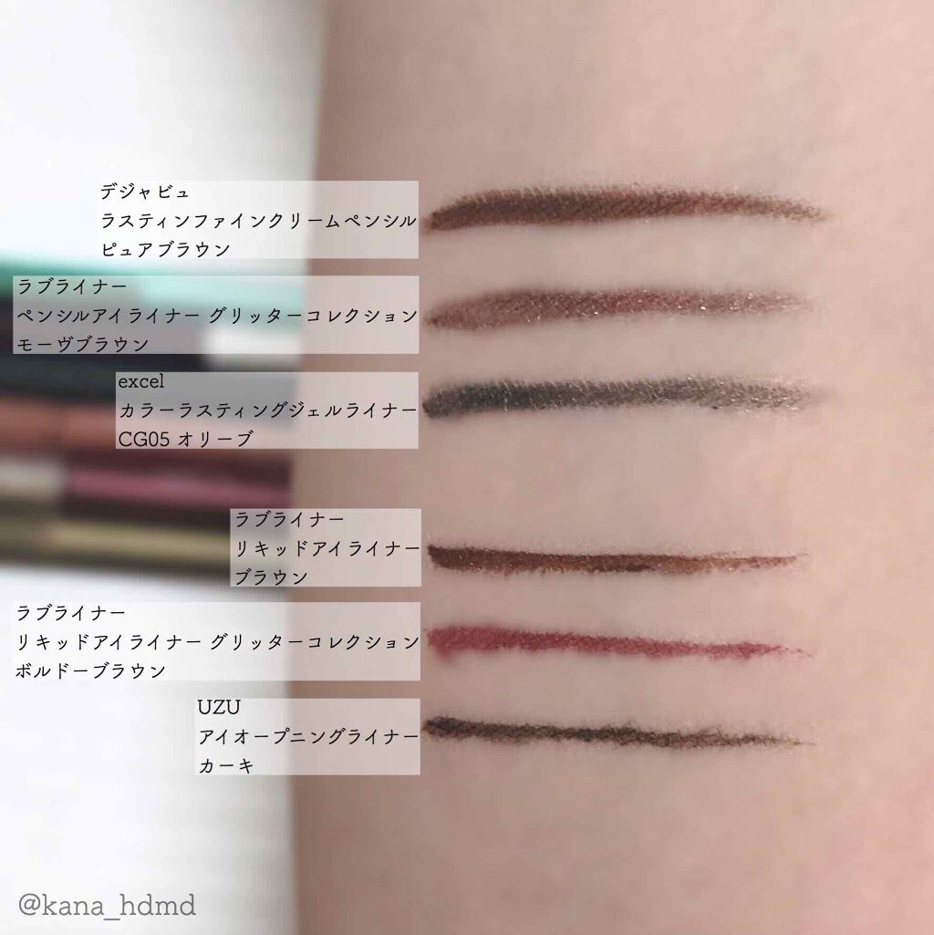 カラーラスティング ジェルライナー CG05 オリーブ/excel/ジェルアイライナーを使ったクチコミ（3枚目）
