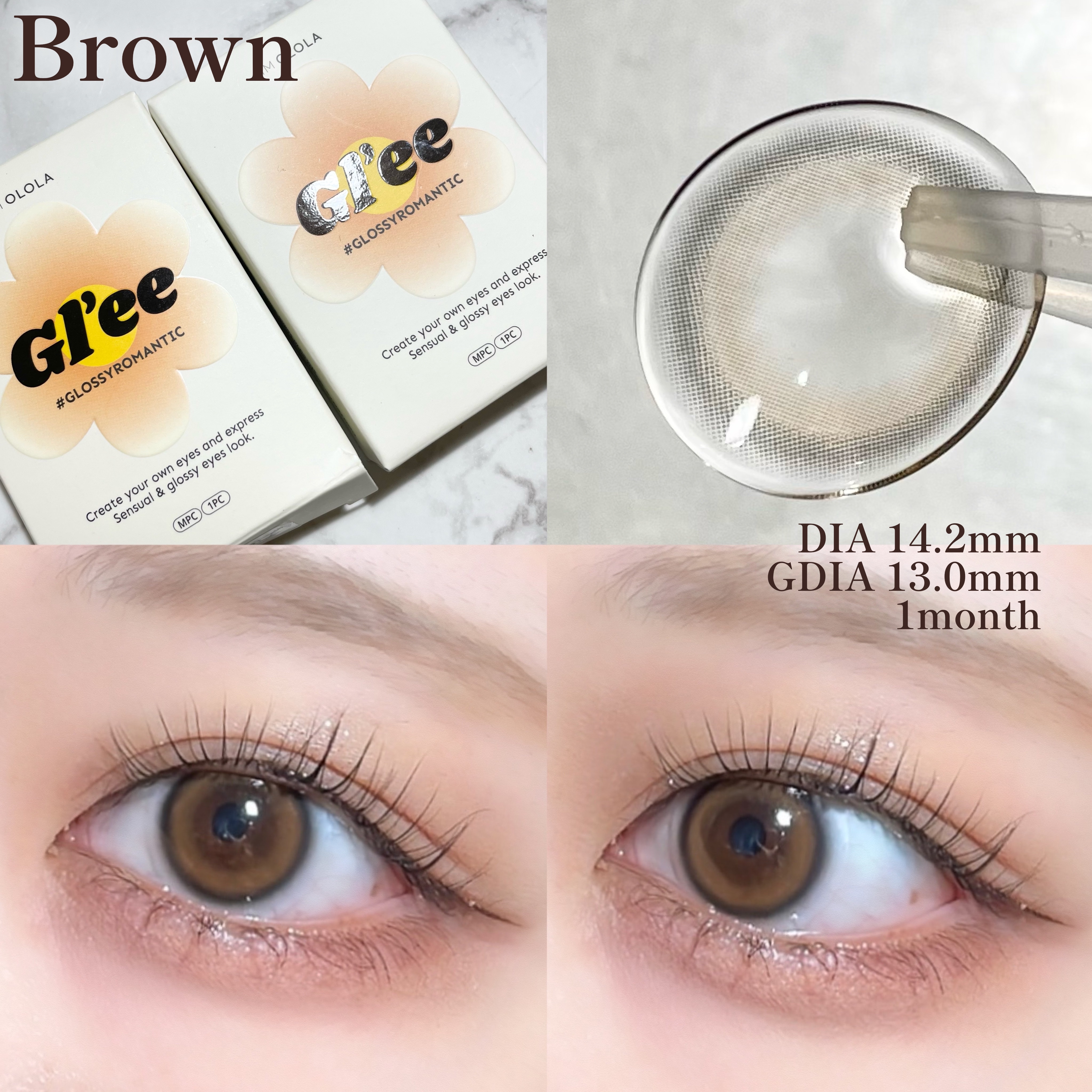 グリー(Gl'ee)マンスリーカラコン/OLOLA/１ヶ月（１MONTH）カラコンを使ったクチコミ（3枚目）