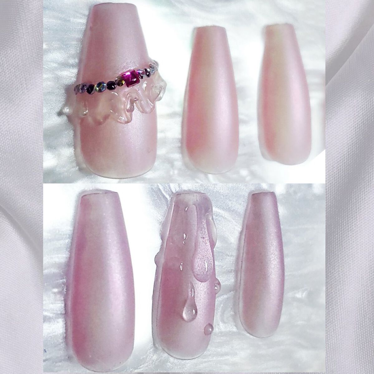 パールスレッドジェル/LALONA/ジェルネイルを使ったクチコミ（2枚目）