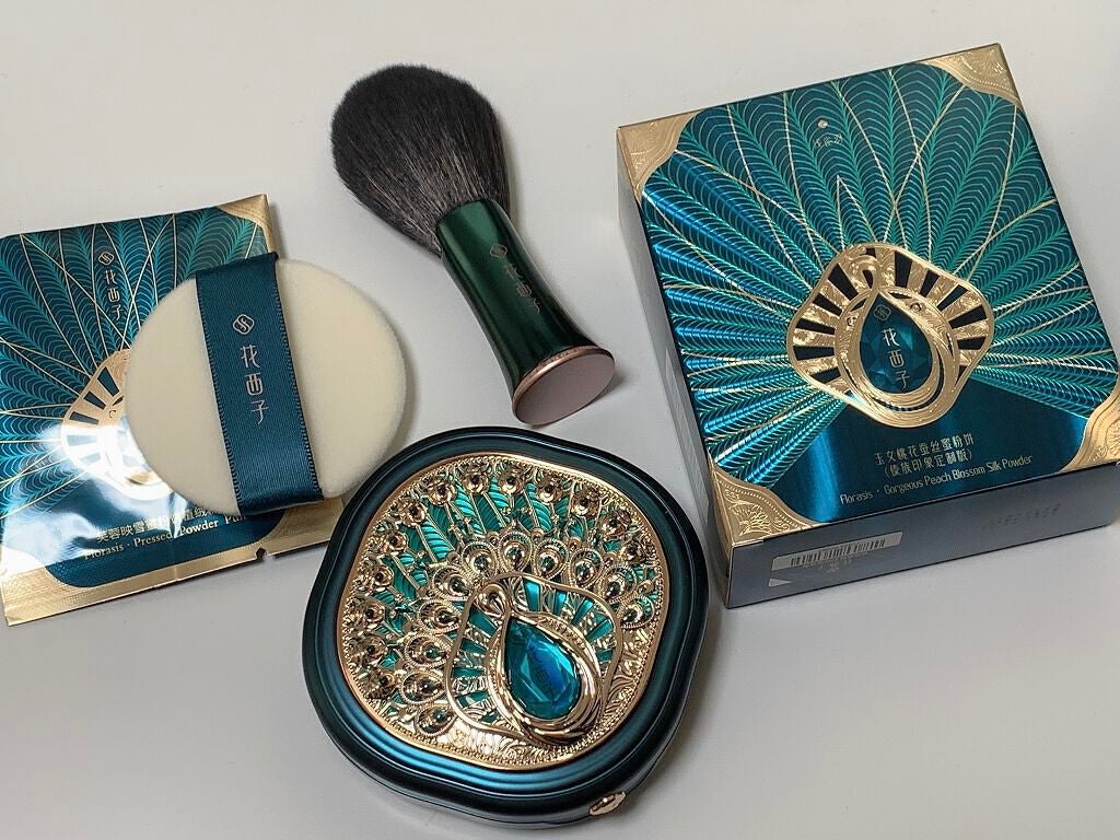 玉女桃花プレストパウダー(タイ族限定)/花西子/プレストパウダーを使ったクチコミ(1枚目)