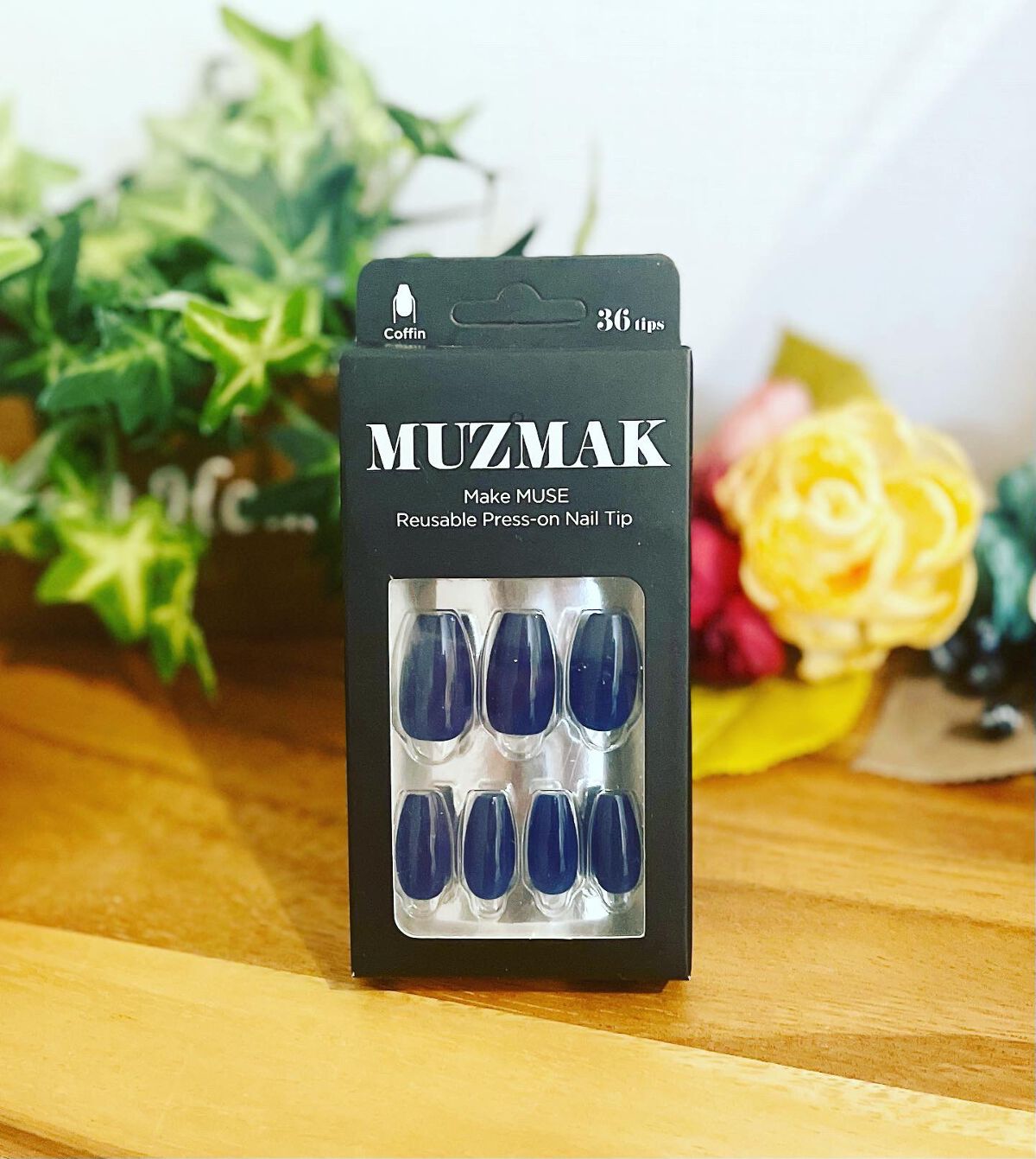 TPUネイルチップ（shape:Coffin） 01 モダンネイビー(Modern Navy)/Muzmak/ネイルチップ・パーツを使ったクチコミ（1枚目）