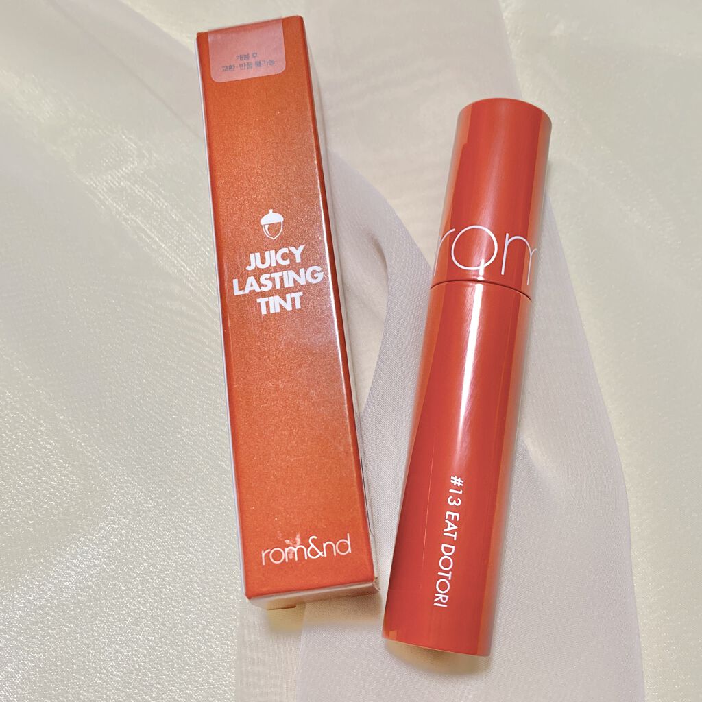 ジューシーラスティングティント/rom&nd/リップティントを使ったクチコミ（2枚目）