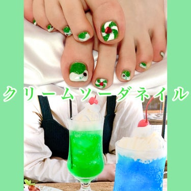 summer nail 紹介 🏖🥤💚🍒

__________________________________________

今年の夏ネイル第一弾目！❤️‍🔥

緑で可愛いくて夏っぽい、渦巻みたいな