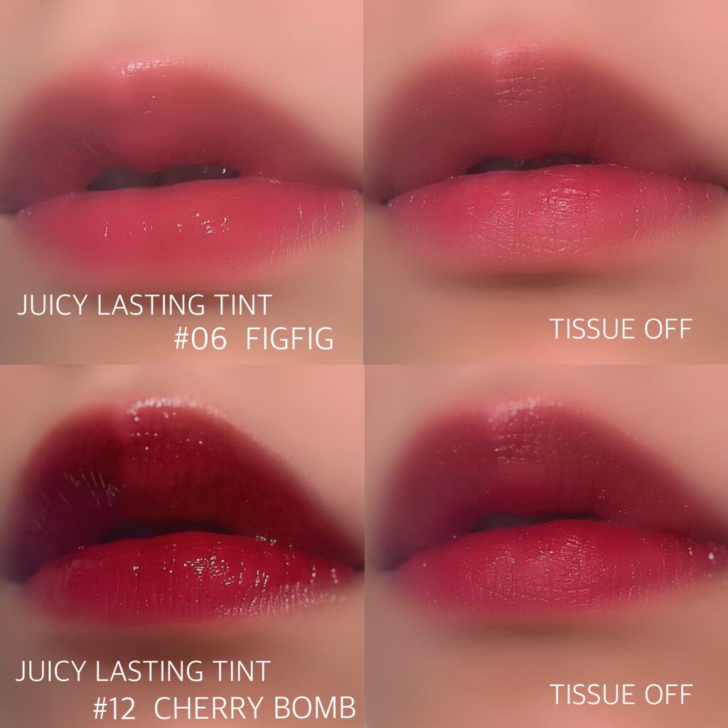 ジューシーラスティングティント/rom&nd/リップティントを使ったクチコミ（2枚目）