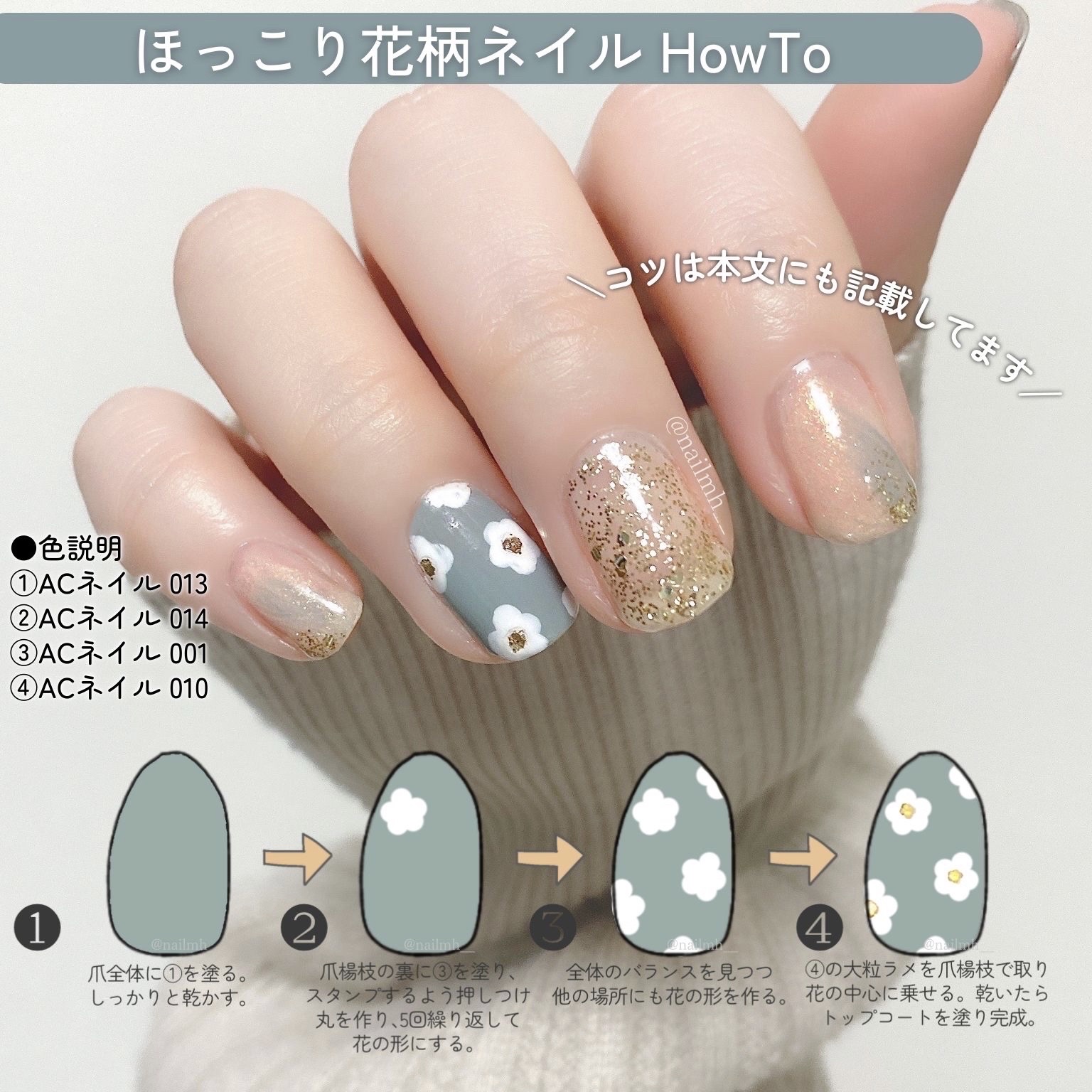 ACネイルエナメル 001G 濃密 白/セリア/マニキュアを使ったクチコミ（3枚目）