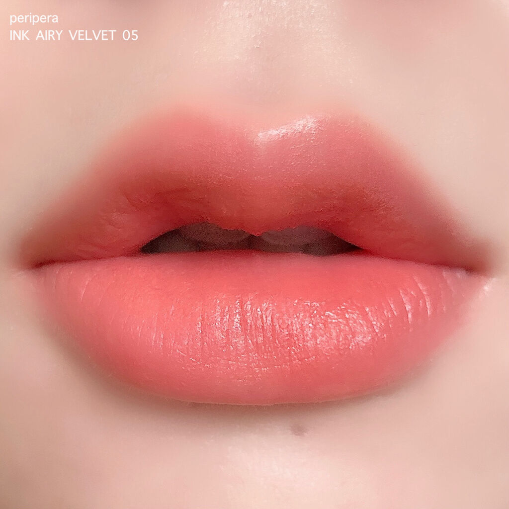 インク ベルベット 05 コーラルフィシャル(CORALFICIAL)/PERIPERA/口紅を使ったクチコミ（2枚目）