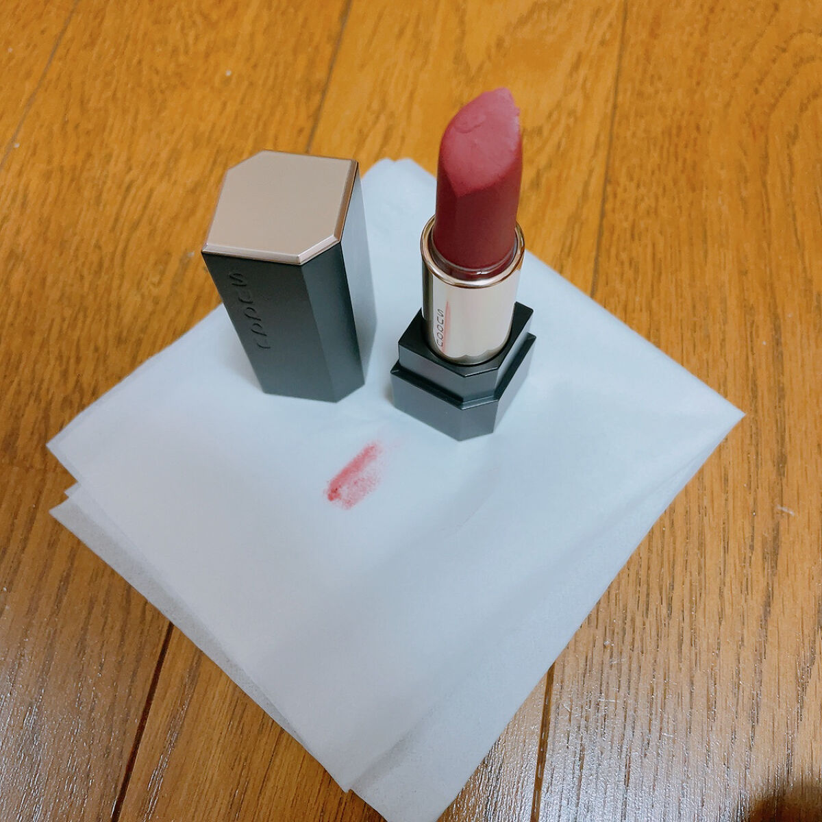 シアー マット リップスティック 02 萩風/SUQQU/口紅を使ったクチコミ（1枚目）