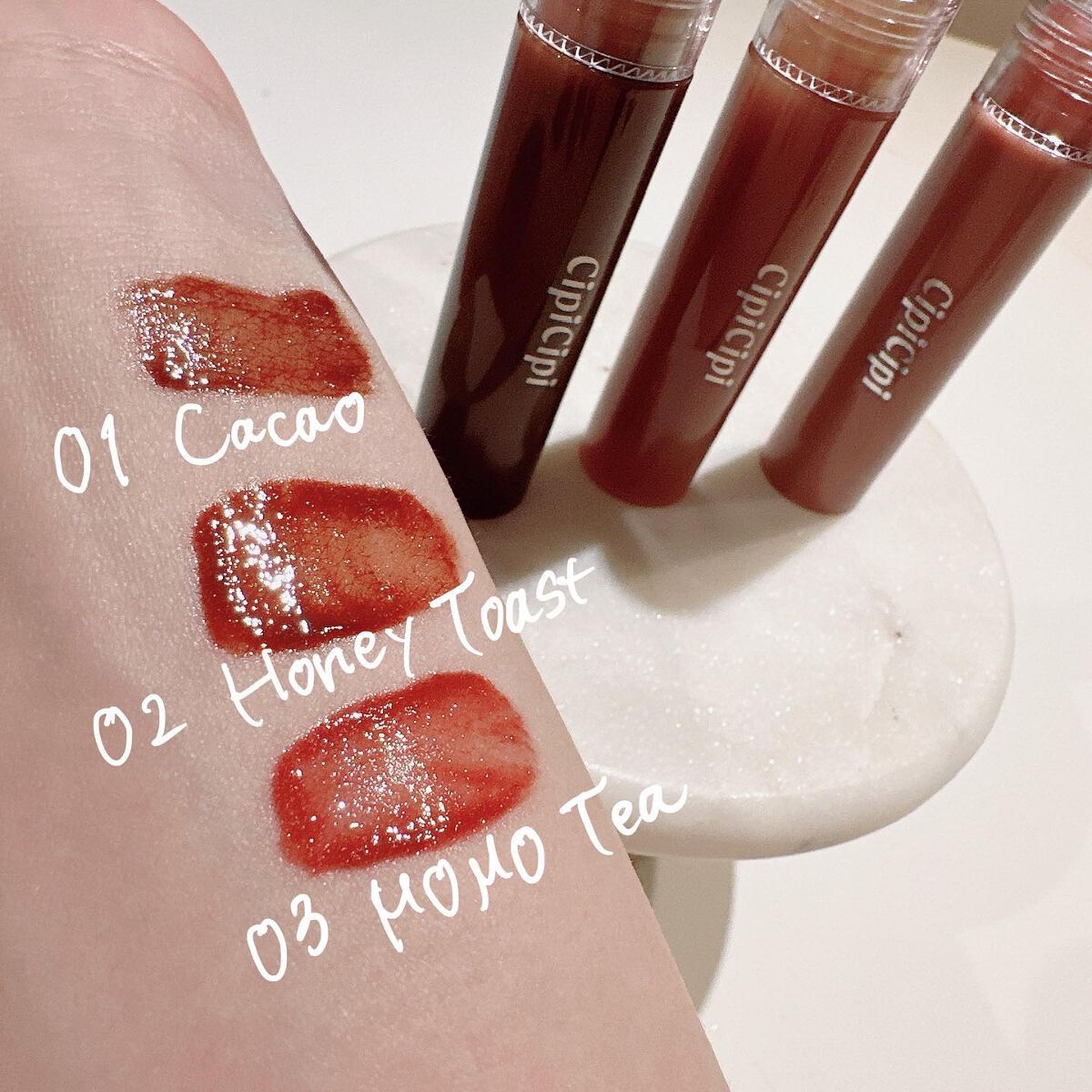 きらグロッシーティント 03 ももティー/CipiCipi/リップティントを使ったクチコミ（2枚目）