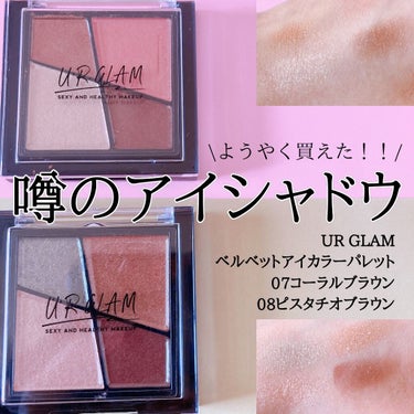 UR GLAM　VELVET EYE COLOR PALETTE コーラルブラウン/U R GLAM/アイシャドウパレットを使ったクチコミ（1枚目）