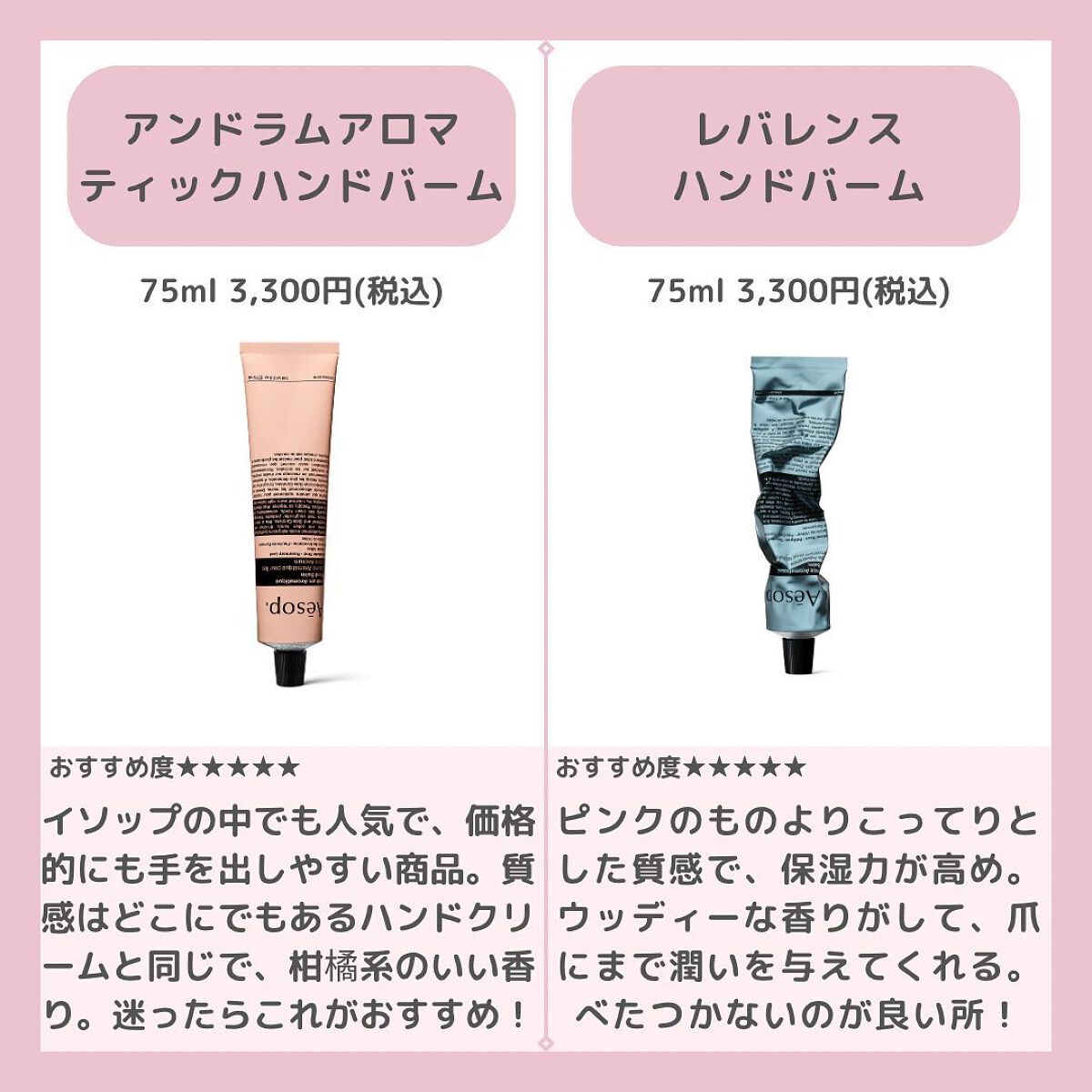 アンドラム アロマティック ハンドバーム/Aesop/ハンドクリームを使ったクチコミ(2枚目)