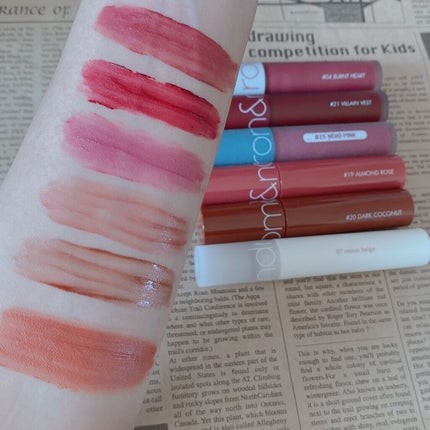 ジューシーラスティングティント/rom&nd/リップティントを使ったクチコミ(3枚目)