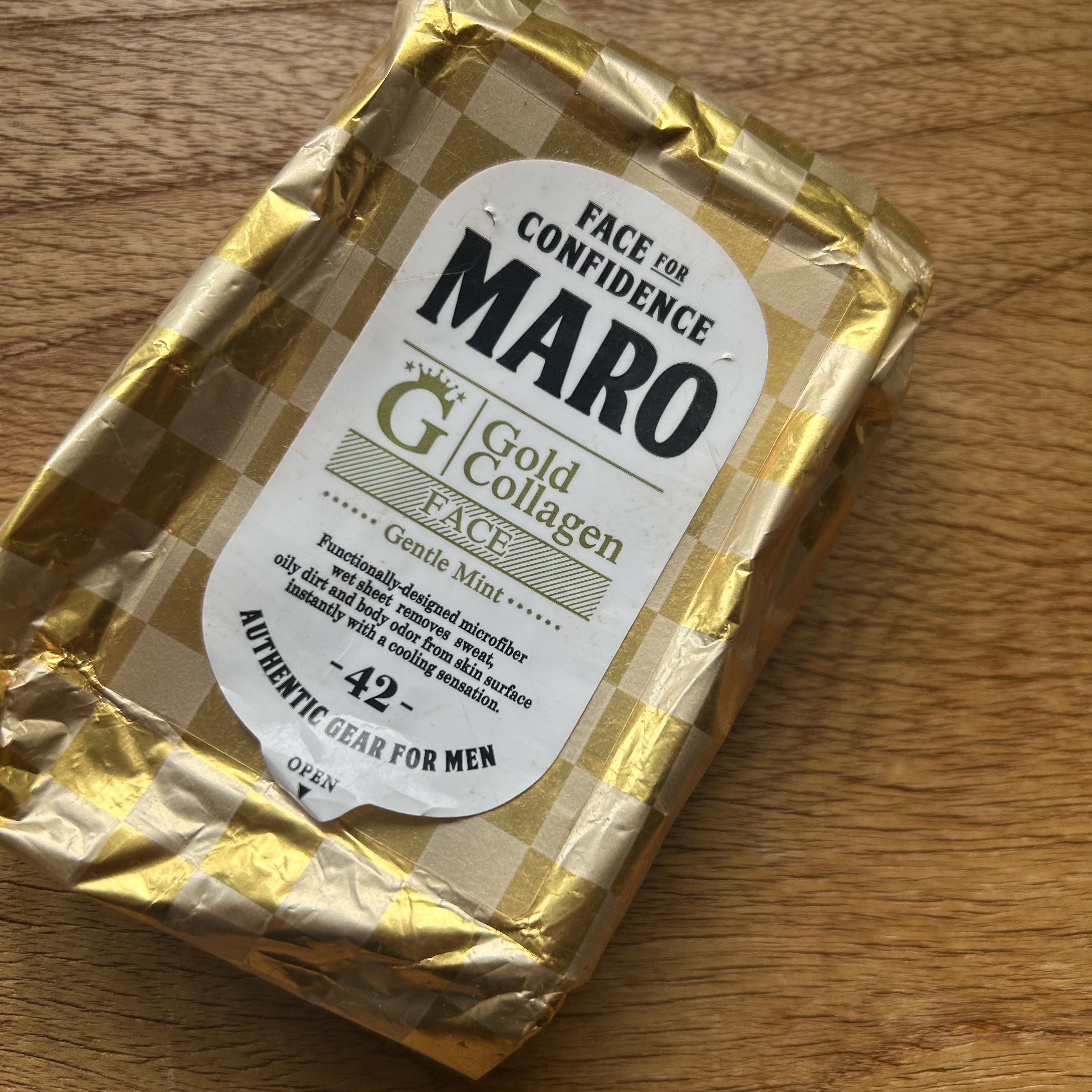 プレミアムフェイスシート ゴールド/MARO/クレンジングシートを使ったクチコミ（1枚目）