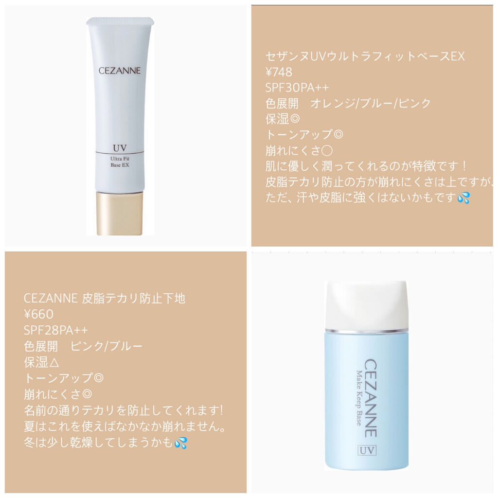 UVウルトラフィットベースEX/CEZANNE/化粧下地を使ったクチコミ（2枚目）