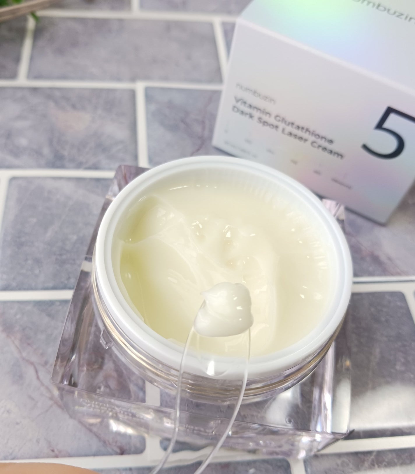 5番 白玉グルタチオンCメラゼロクリーム/numbuzin/フェイスクリームを使ったクチコミ(2枚目)