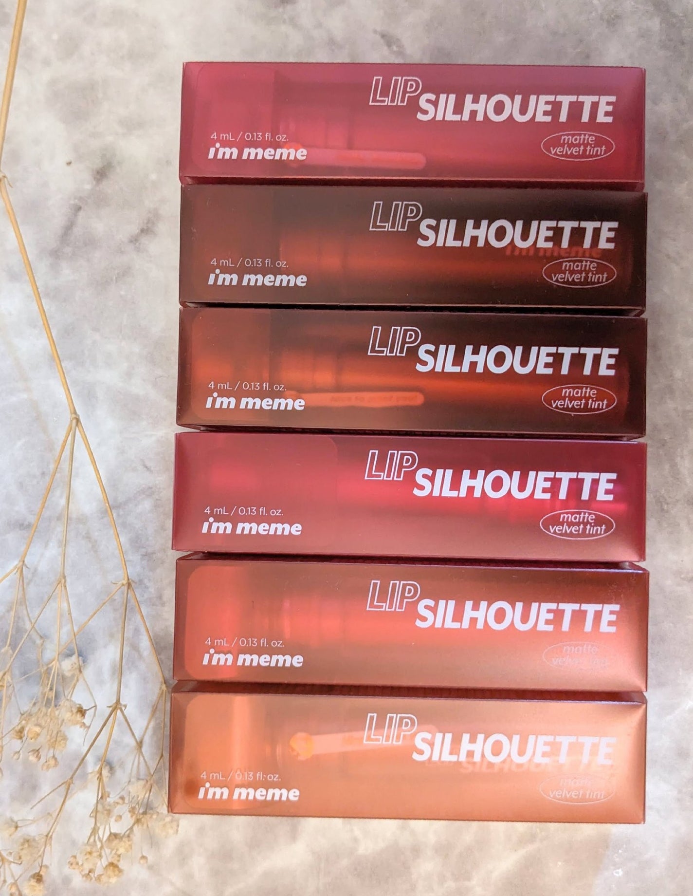 リップシルエットマットベルベットティント/i’m meme/リップティントを使ったクチコミ(3枚目)