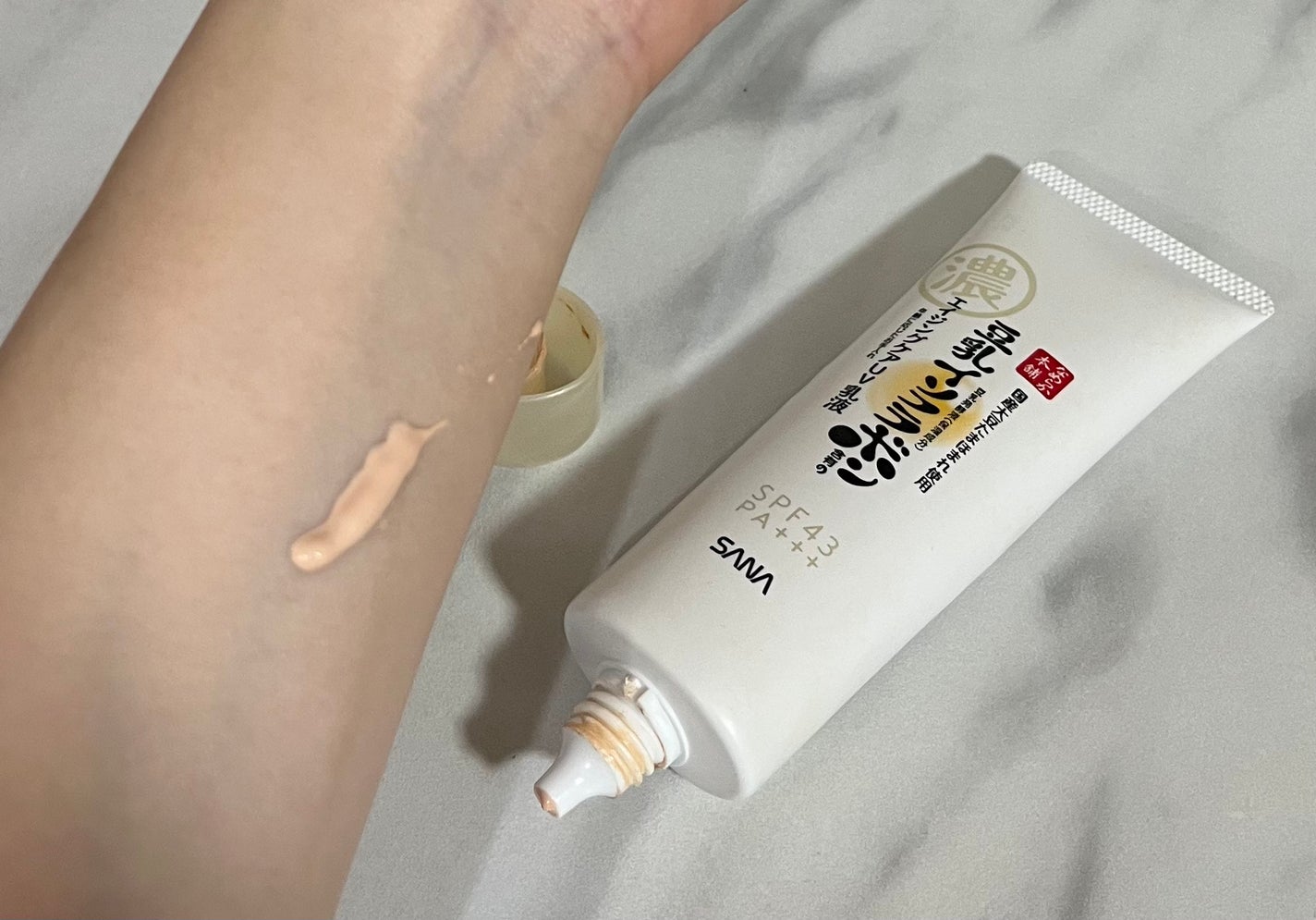 リンクルUV乳液/なめらか本舗/日焼け止めミルクを使ったクチコミ(4枚目)