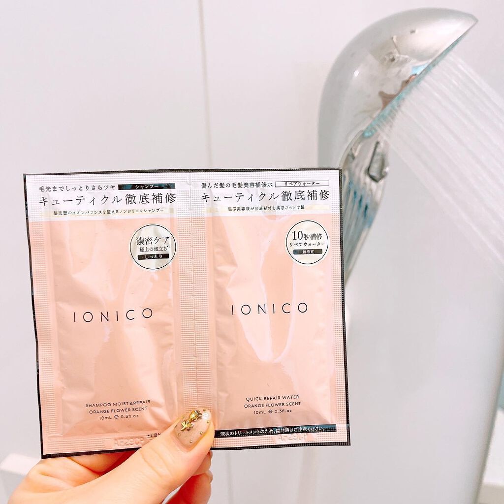 イオニコ プレミアムイオン ダメージケアシャンプー (モイスト&リペア) クイックリペアウォーター トライアル/IONICO/市販シャンプーを使ったクチコミ(2枚目)