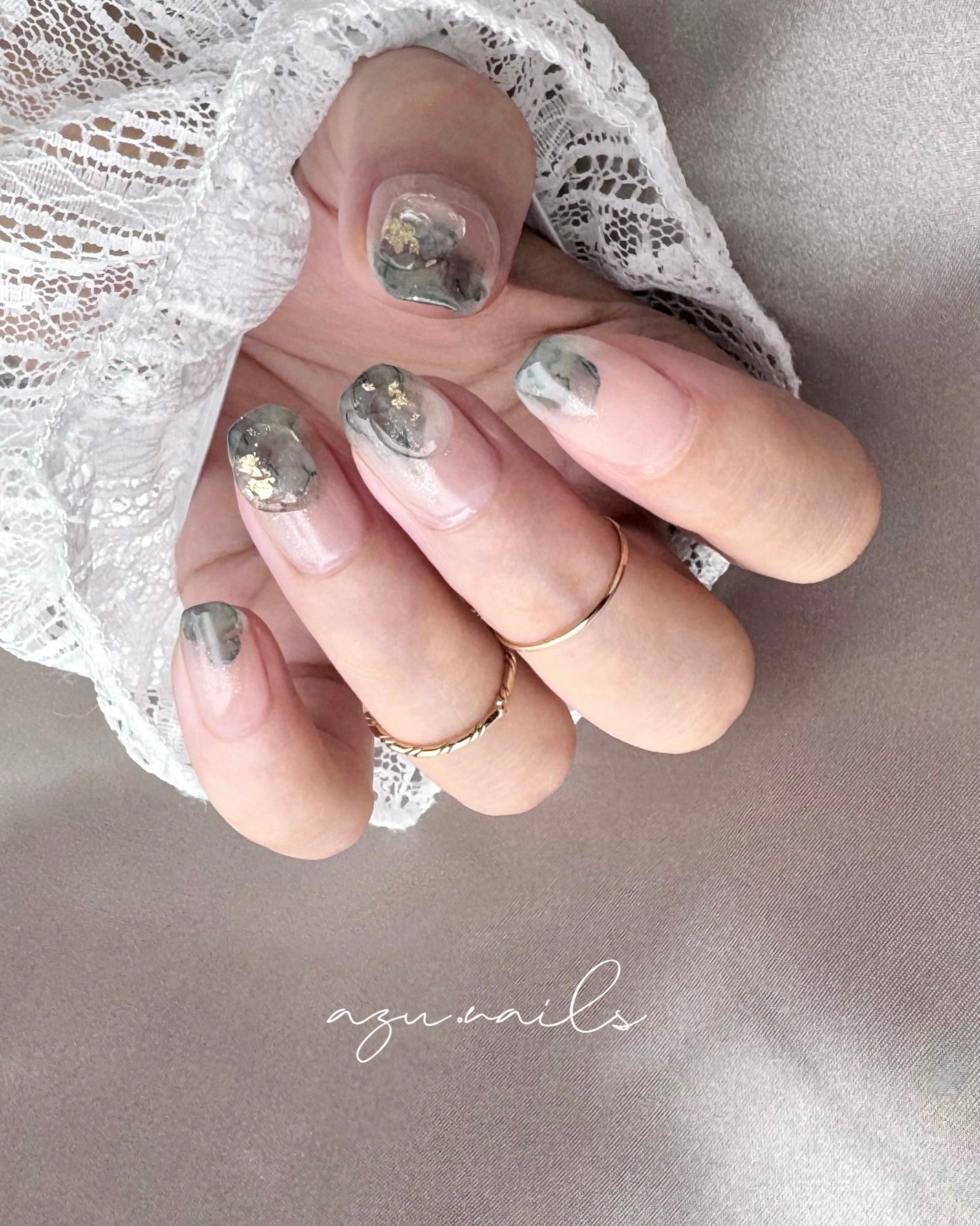 azu on LIPS 「S♡Mintインクで簡単ニュアンスネイルeasynuancei..」(4枚目)