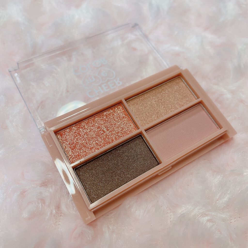 CHEER me COLOR アイシャドウ/セリア/アイシャドウパレットを使ったクチコミ(3枚目)