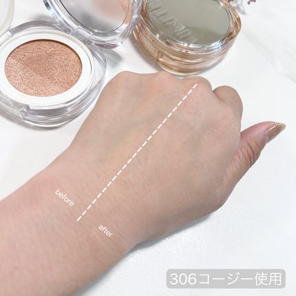 ツートンクッション/MILLIMILLI/クッションファンデーションを使ったクチコミ(6枚目)