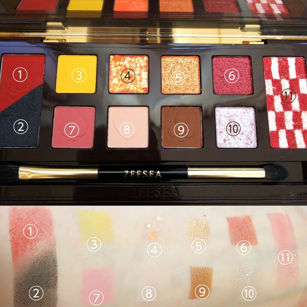 アリスドリームランドシリーズ 12色アイシャドウパレット(ZEESEA×大英博物館)/ZEESEA/アイシャドウパレットを使ったクチコミ(2枚目)