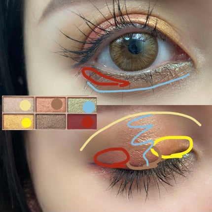 イロアソビ 6色アイパレット/iroasobi/アイシャドウパレットを使ったクチコミ(3枚目)