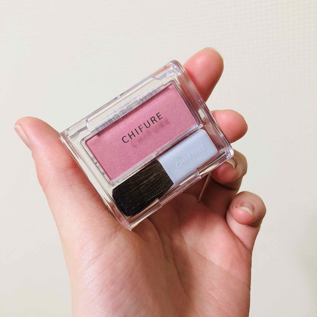 チーク カラー(ブラシ付)/ちふれ/パウダーチークを使ったクチコミ（1枚目）