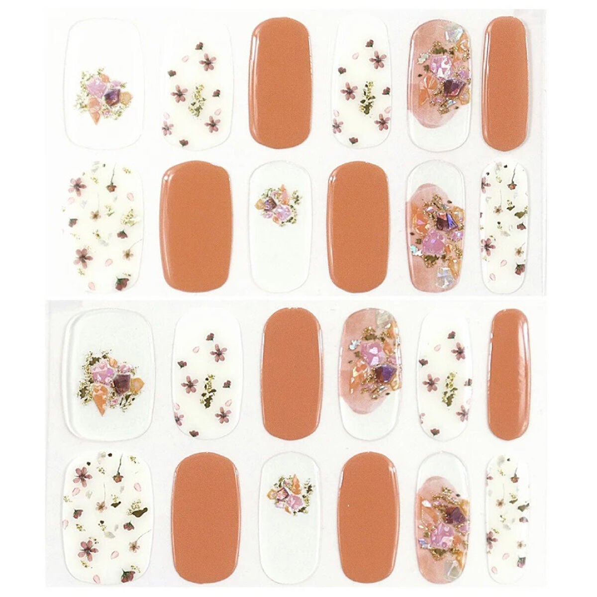 セミキュアジェルネイルシール ハンド用 02 シャン・ド・フルール