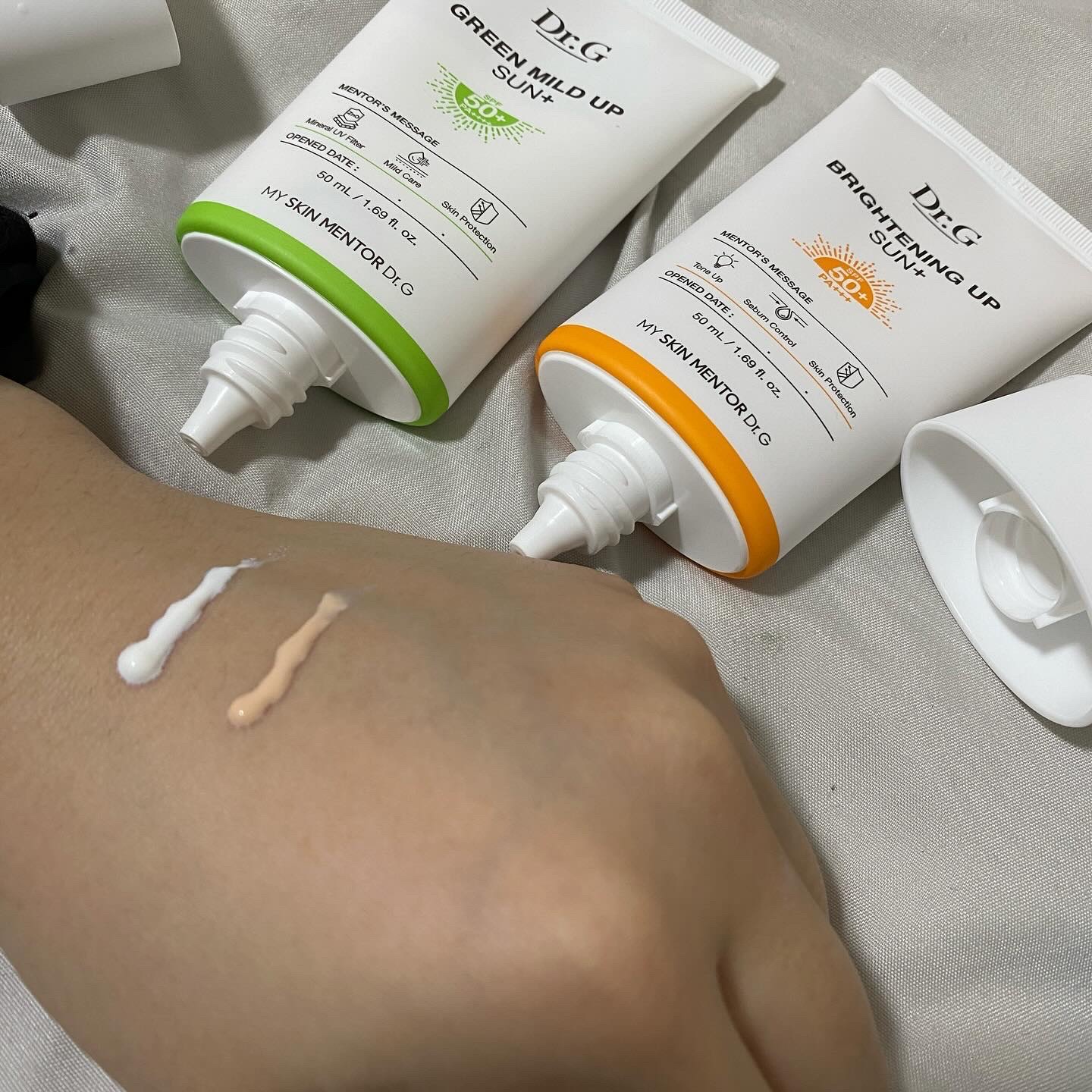 グリーンマイルドアップサンプラス/Dr.G/日焼け止めクリームを使ったクチコミ（2枚目）